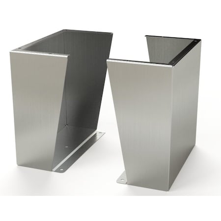 Saginaw Control & Engineering Floor Stand Kit, 18 in. H x 18 in. W x 9.12 in. L, 316 Stainless Steel, 1 PR SCE-FK1818SS6